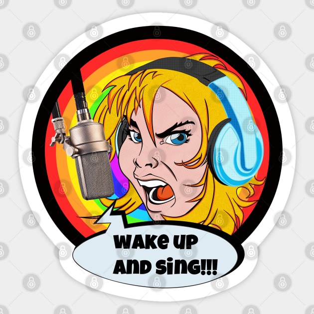 WAKE UP AND SING Sticker by AlexxElizbar